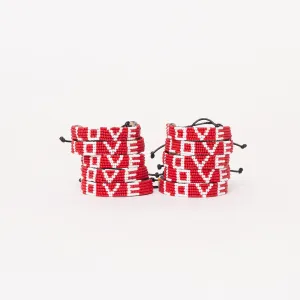 LOVE Bracelet Bundle - Red/White