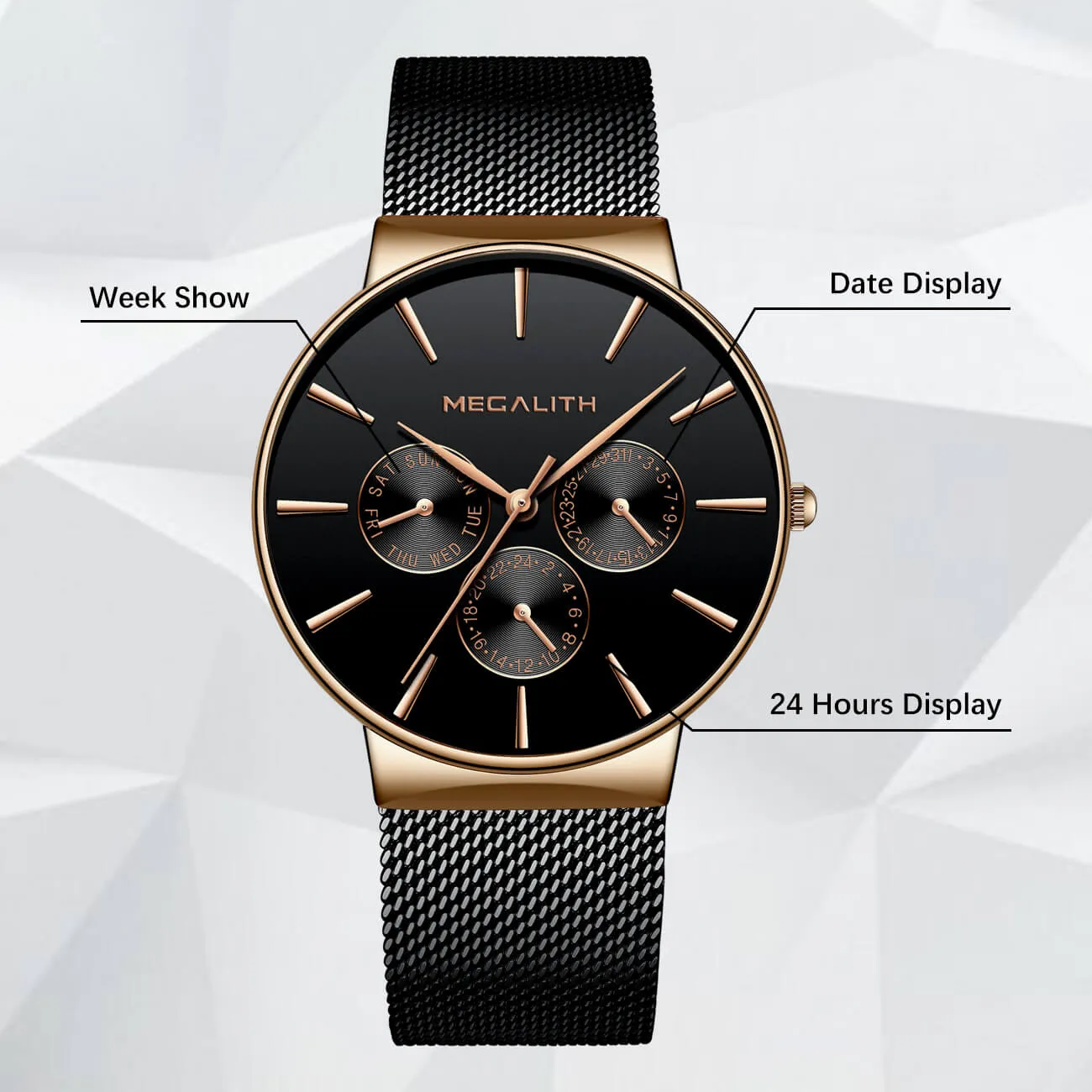 0047M | Quartz Men Watch | Mesh Band