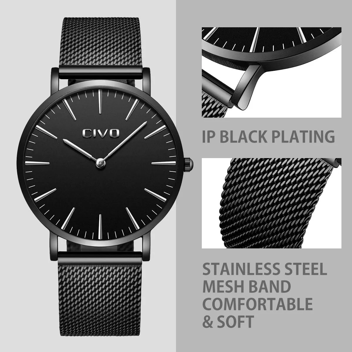 0054C | Quartz Men Watch | Mesh Band