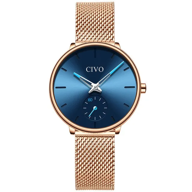 0124C | Quartz Women Watch | Mesh Band