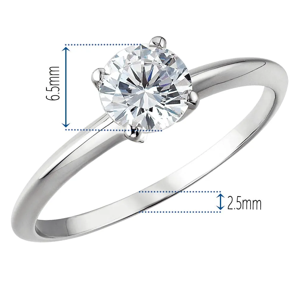 1 ct. Tiffany Style 4-Claw Solitaire Ring