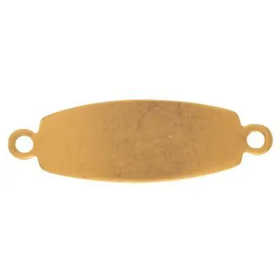 1 Inch Connecting Oval with 2 Holes Brass Stamping Blank