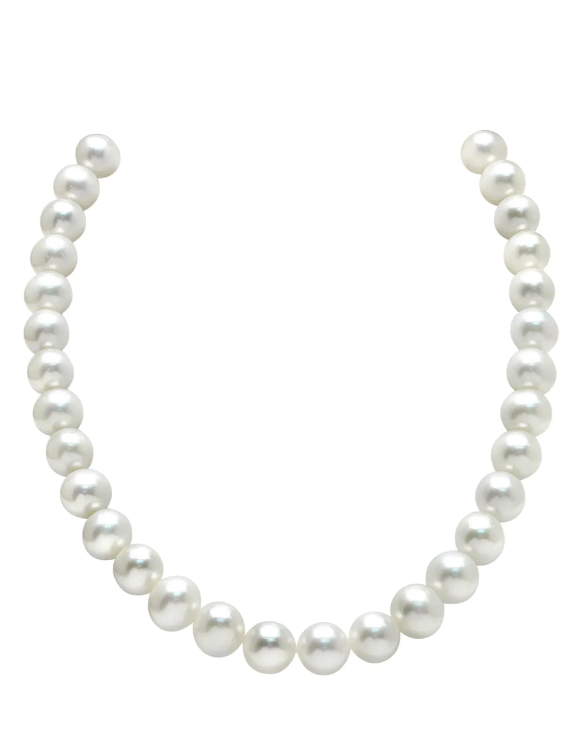 10.5-11.5mm White Freshwater Pearl Necklace- AAAA Quality