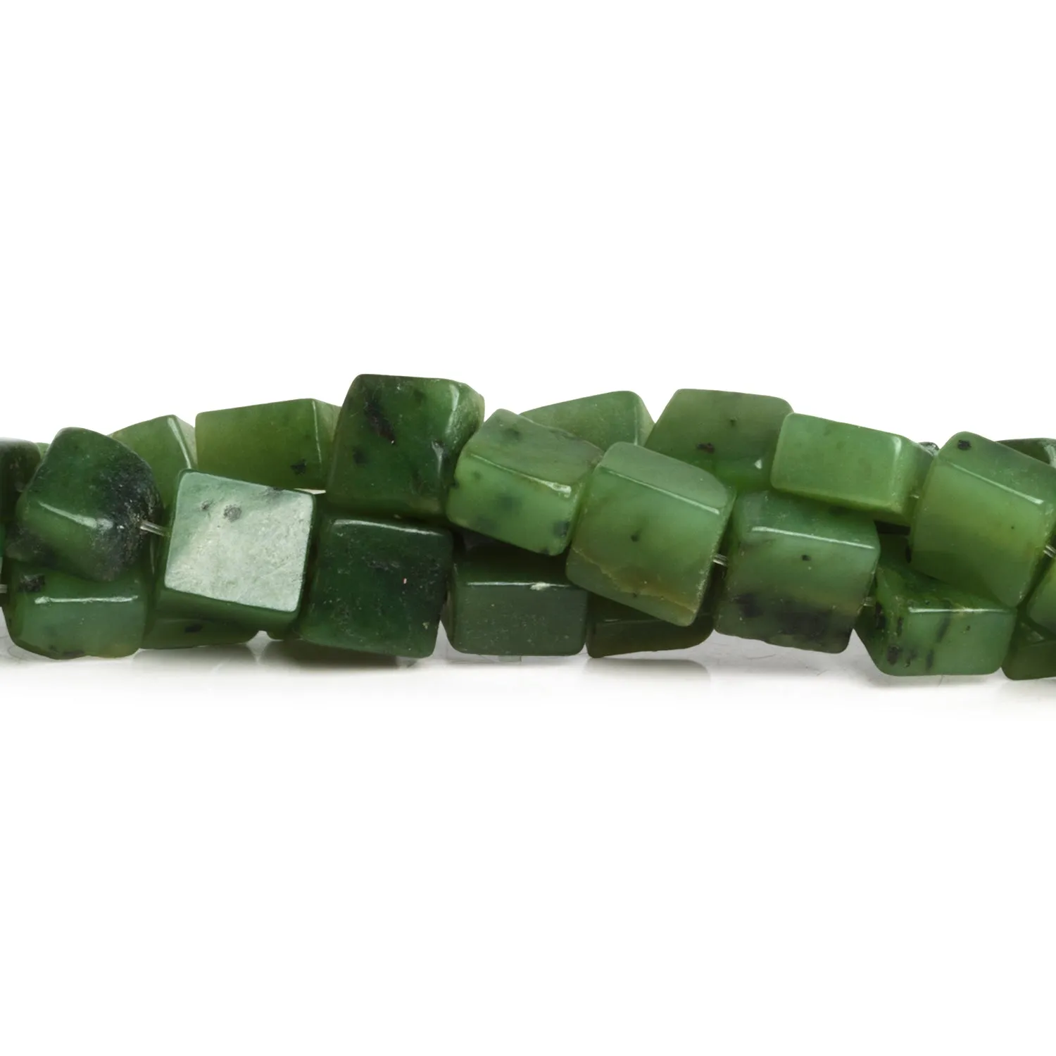 10mm Nephrite Jade Plain Rectangles 16 inch 37 beads