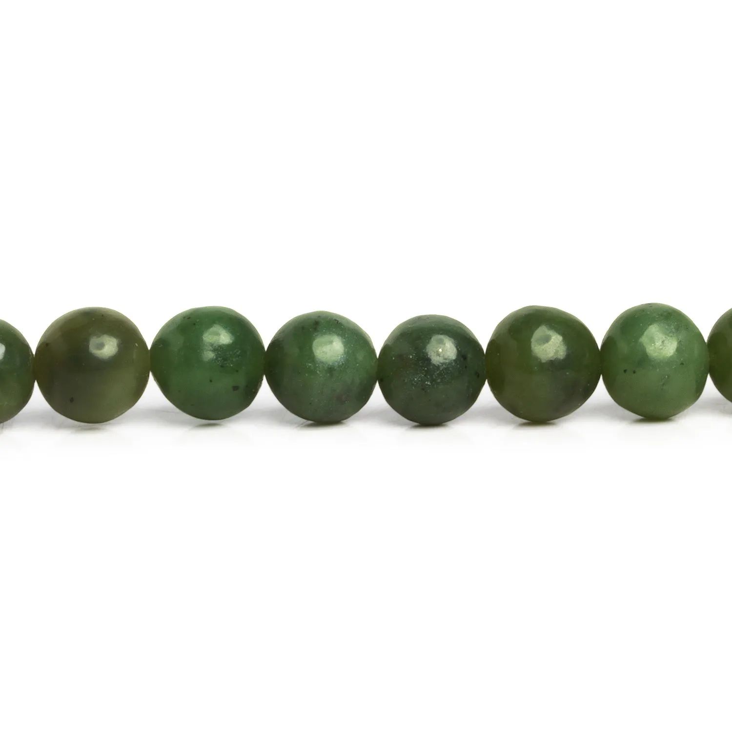 10mm Nephrite Jade Plain Rounds 16 inch 39 beads