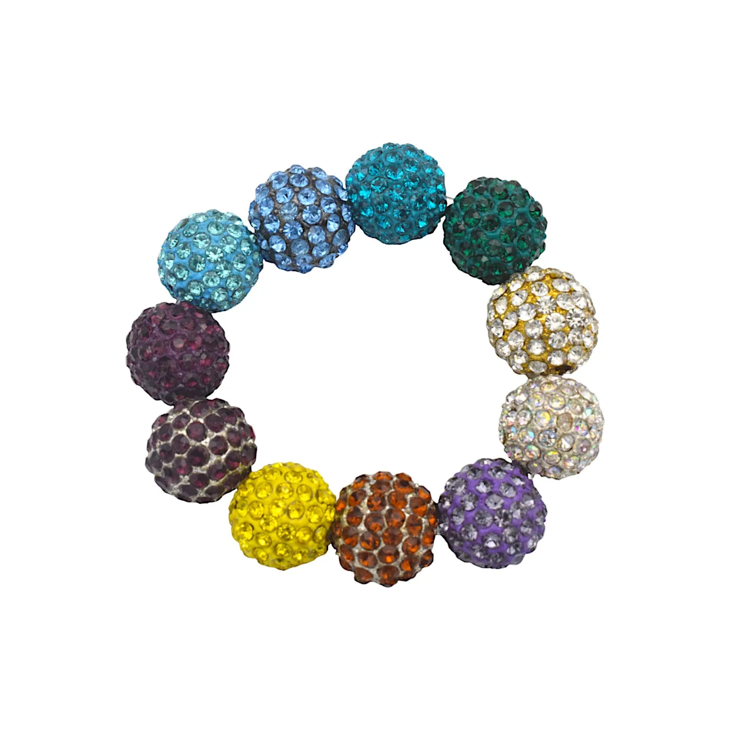 10mm Rhinestone micro Pave beads in metal and Clay for Jewelry making