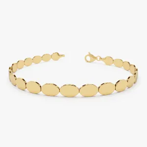 14k Gold Oval Link Stacking Bracelet