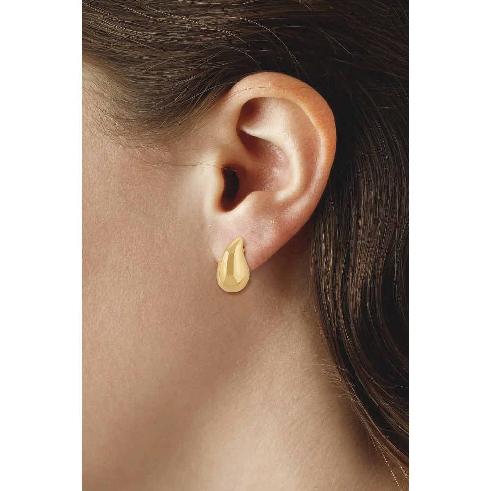 Small 14k Gold Teardrop-Shaped Stud Earrings