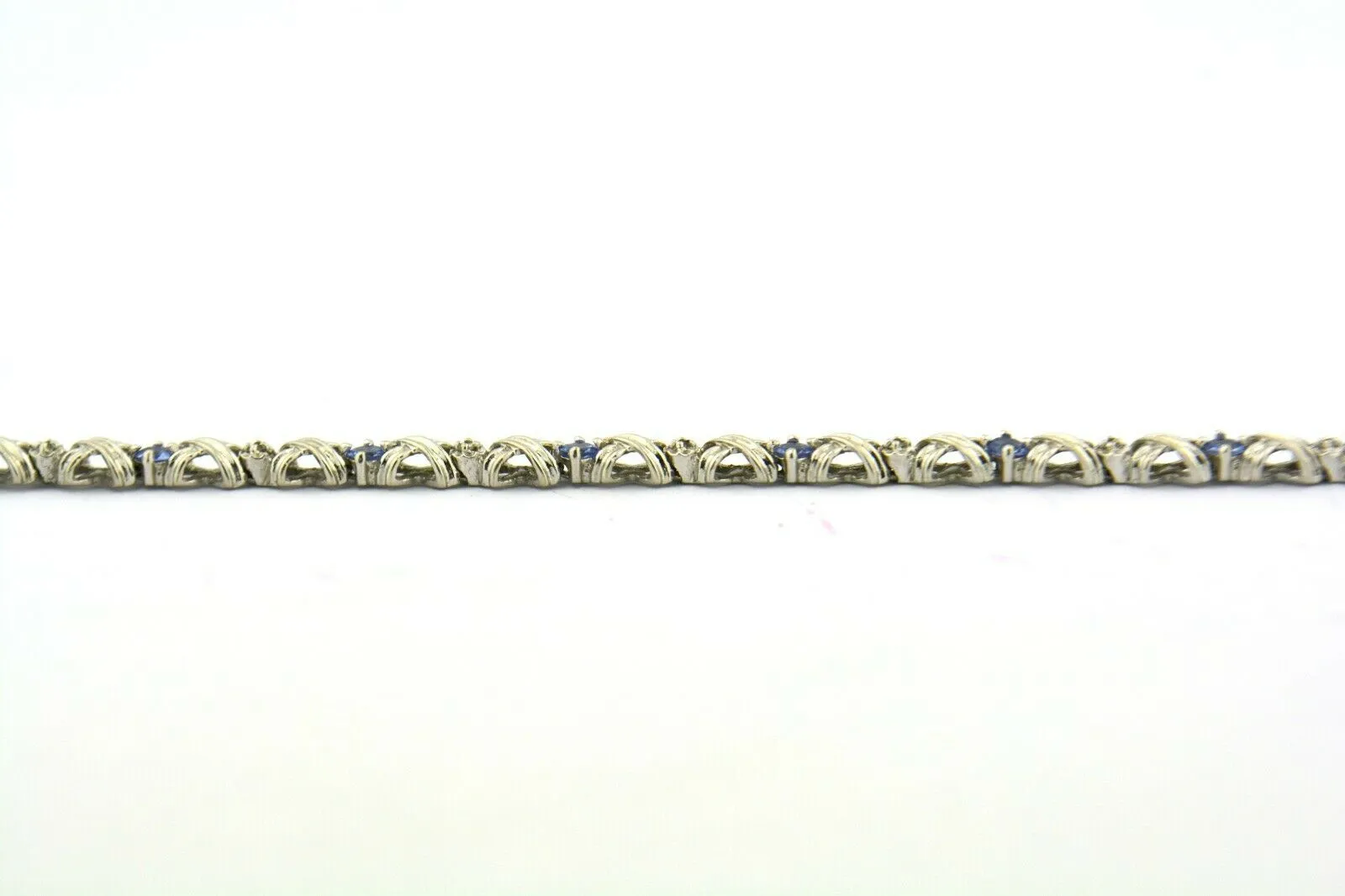 14KW 7.5IN 1CTTW Tanzanite and 5/8CTTW Diamond "X" Bracelet 7G