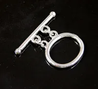 14mm Jumbo Toggle Clasp, Classic Silver  pk/2