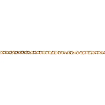 1.7mm Bright Gold Plated Cable Chain, by the Foot