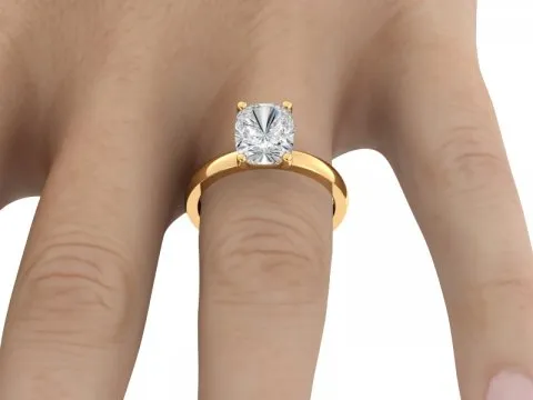 1.81ct Elongated Cushion Solitaire