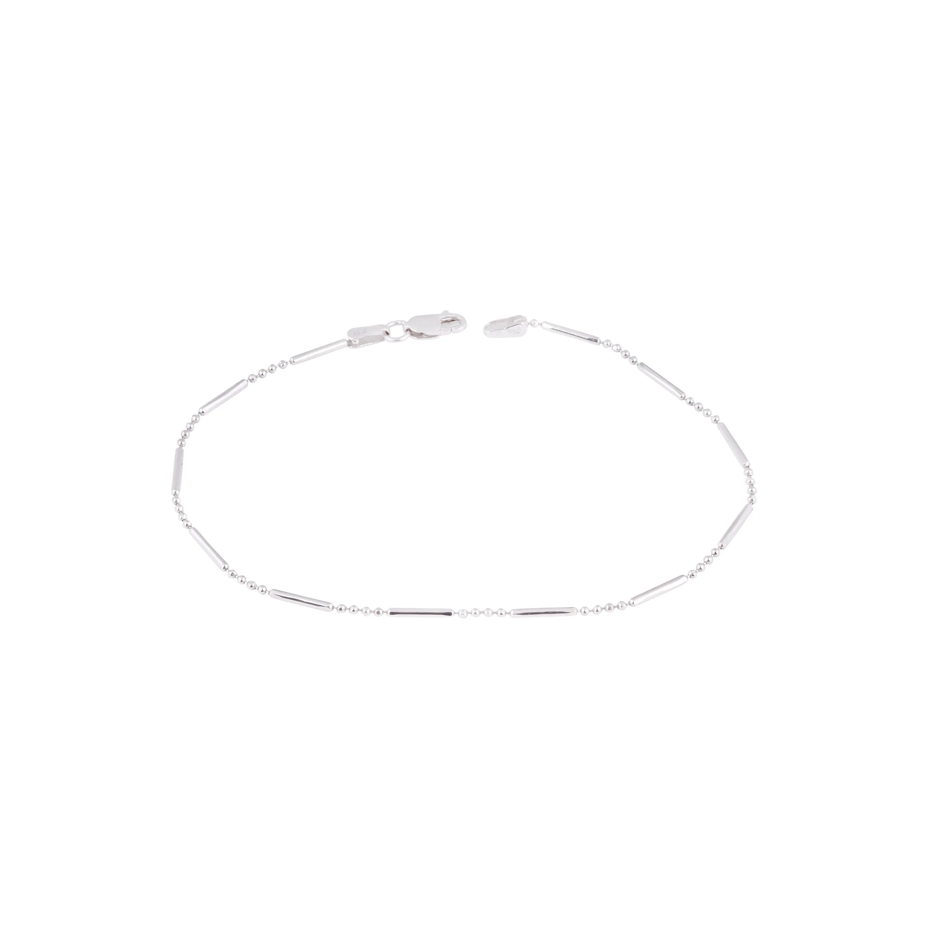 18ct White Gold Minimal Bracelet with Lobster Clasp LBR-8522