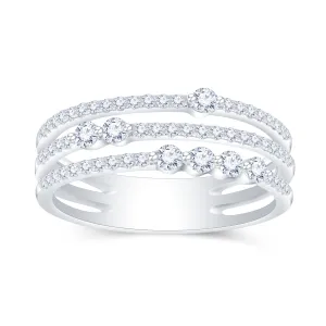 18K White Gold Diamond Ladies Ring