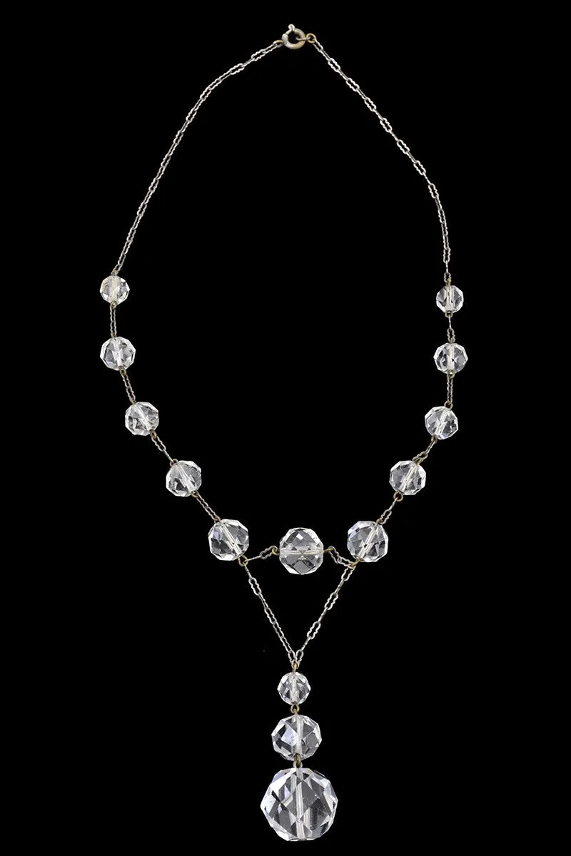 1930s Crystal Drop Vintage Necklace