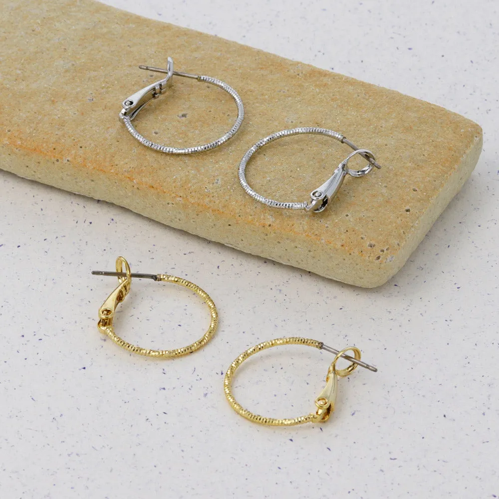 20mm Textured Hoop Earrings