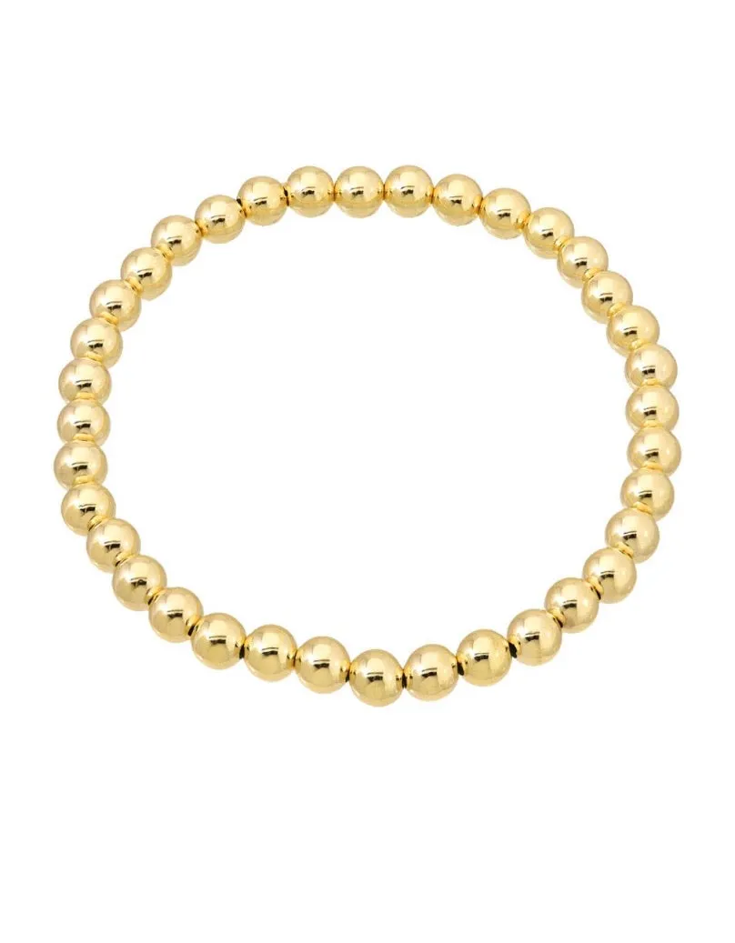 5mm Gold Bead Bracelet