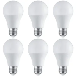 6 x E27 LED 10W Non-Dimmable Lamp/Bulb (60W Equivalent)