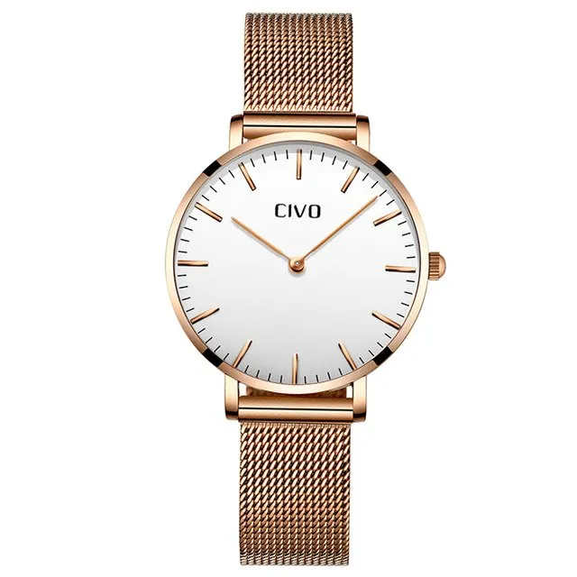 8011C | Quartz Women Watch | Mesh Band