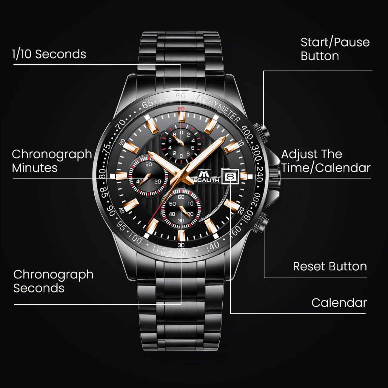 8033M | Quartz Men Watch | Stainless Steel Band