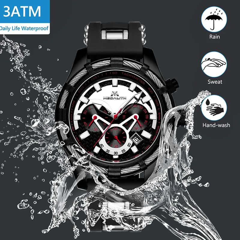 8042M | Quartz Men Watch | Rubber Band