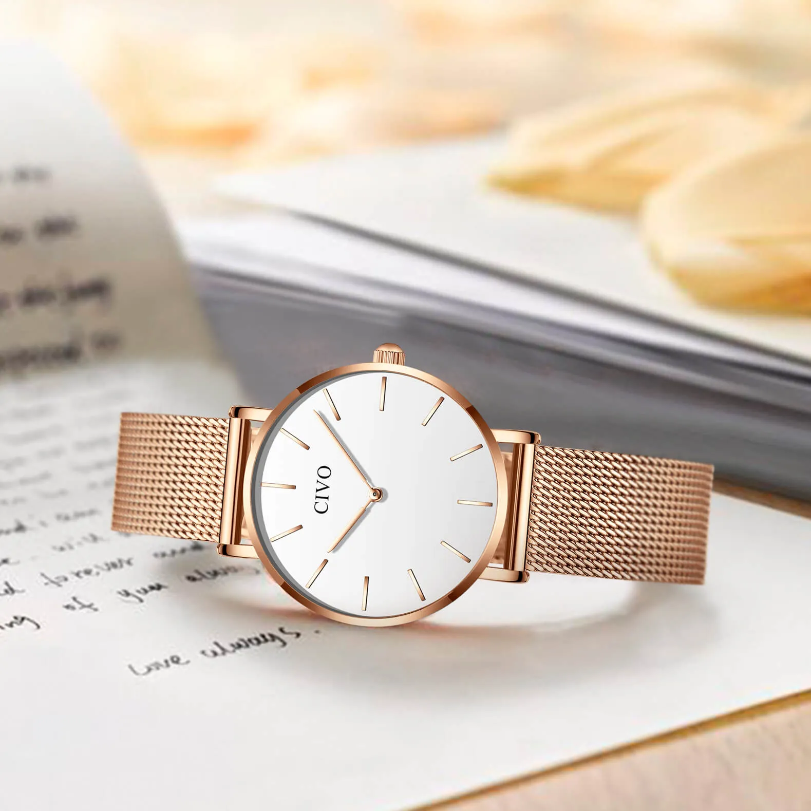 8084C | Quartz Women Watch | Mesh Band