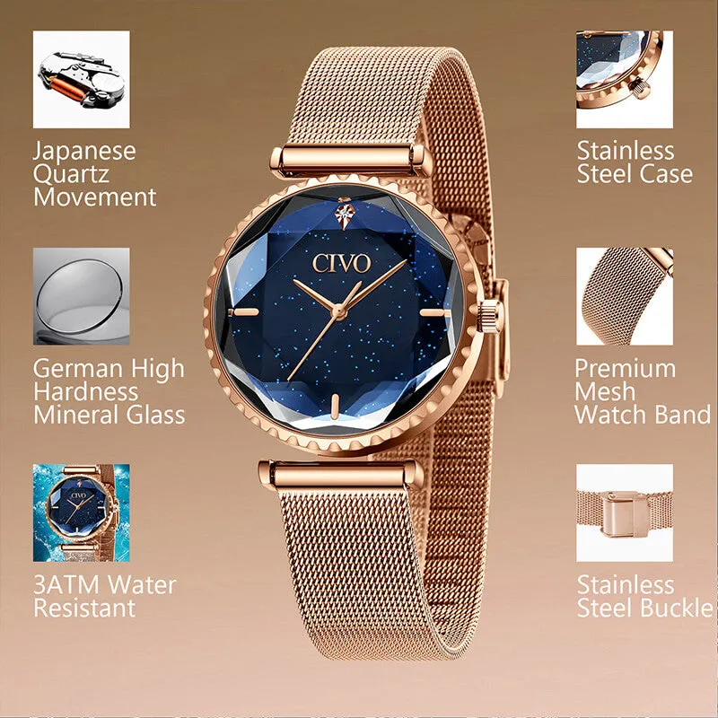 8116C | Quartz Women Watch | Mesh Band