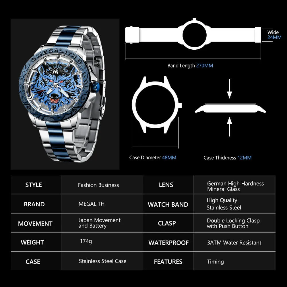 8207M | Quartz Men Watch | Stainless Steel Band