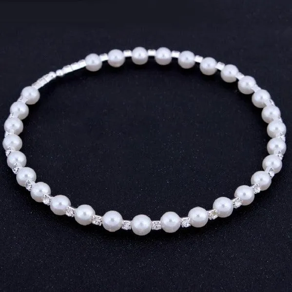 8MM handmade pearls, Rhinestone necklaces, bracelets, earrings