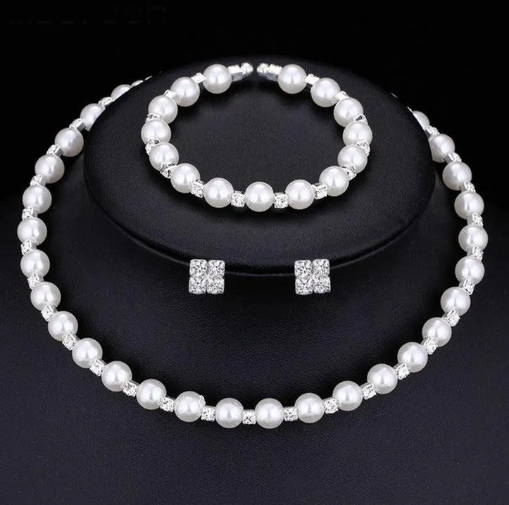 8MM handmade pearls, Rhinestone necklaces, bracelets, earrings