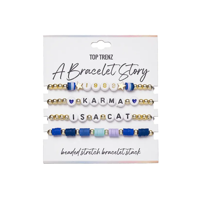 A Bracelet Story - Eras Edition Beaded Stretch Bracelets (4 bracelets per card)