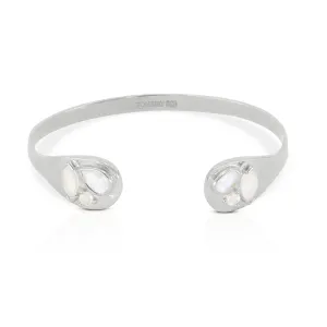 Elegant Alessia Moonstone Sterling Silver Cuff Bracelet