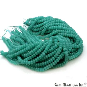 Amazonite Rondelle Beads, 14 Inch Gemstone Strands, Drilled Strung Nugget Beads, Faceted Round, 7-8mm