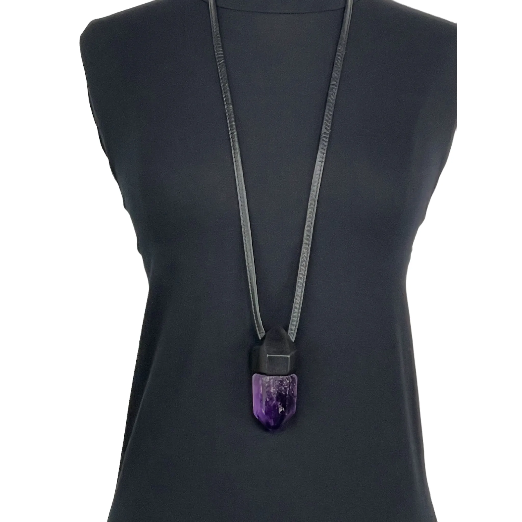 AMETHYST/EBONY PENDANT