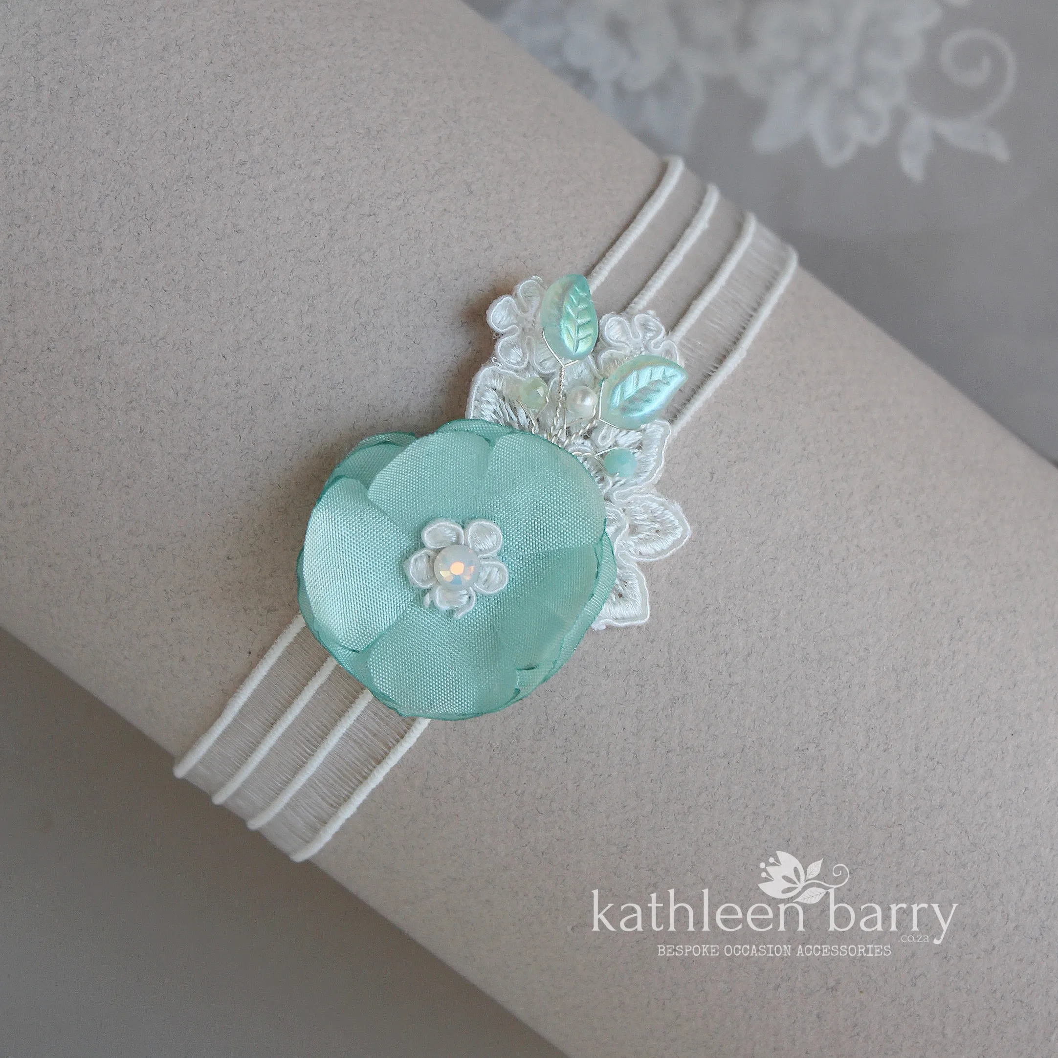 Aqua Mint Garter garter - Main and tossing - custom colors available (sold separately or as a set)