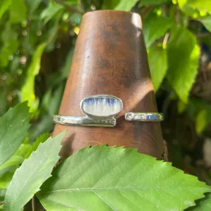 Azure Feather Sterling Silver Cuff Large