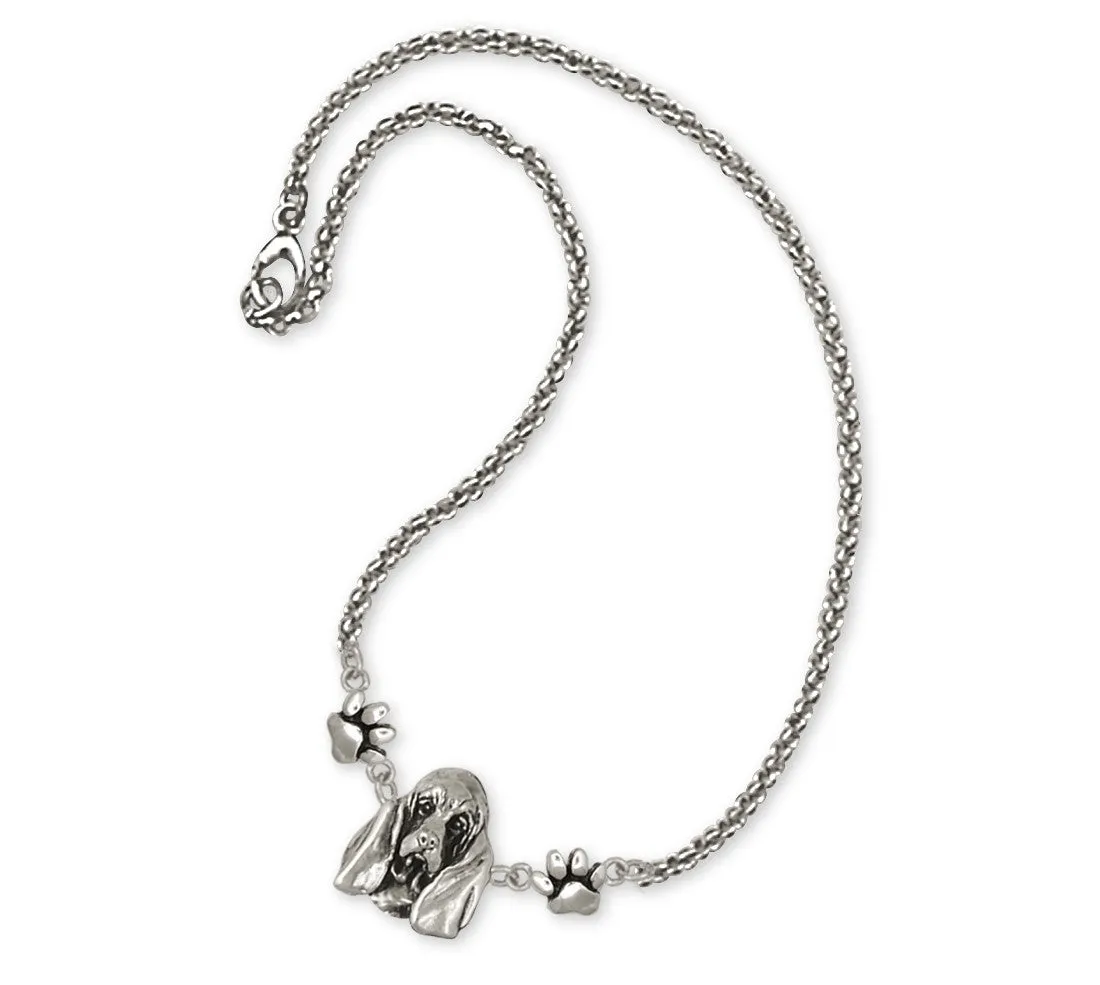 Basset Hound Bracelet Jewelry Sterling Silver Handmade Dog Bracelet BAS6-B