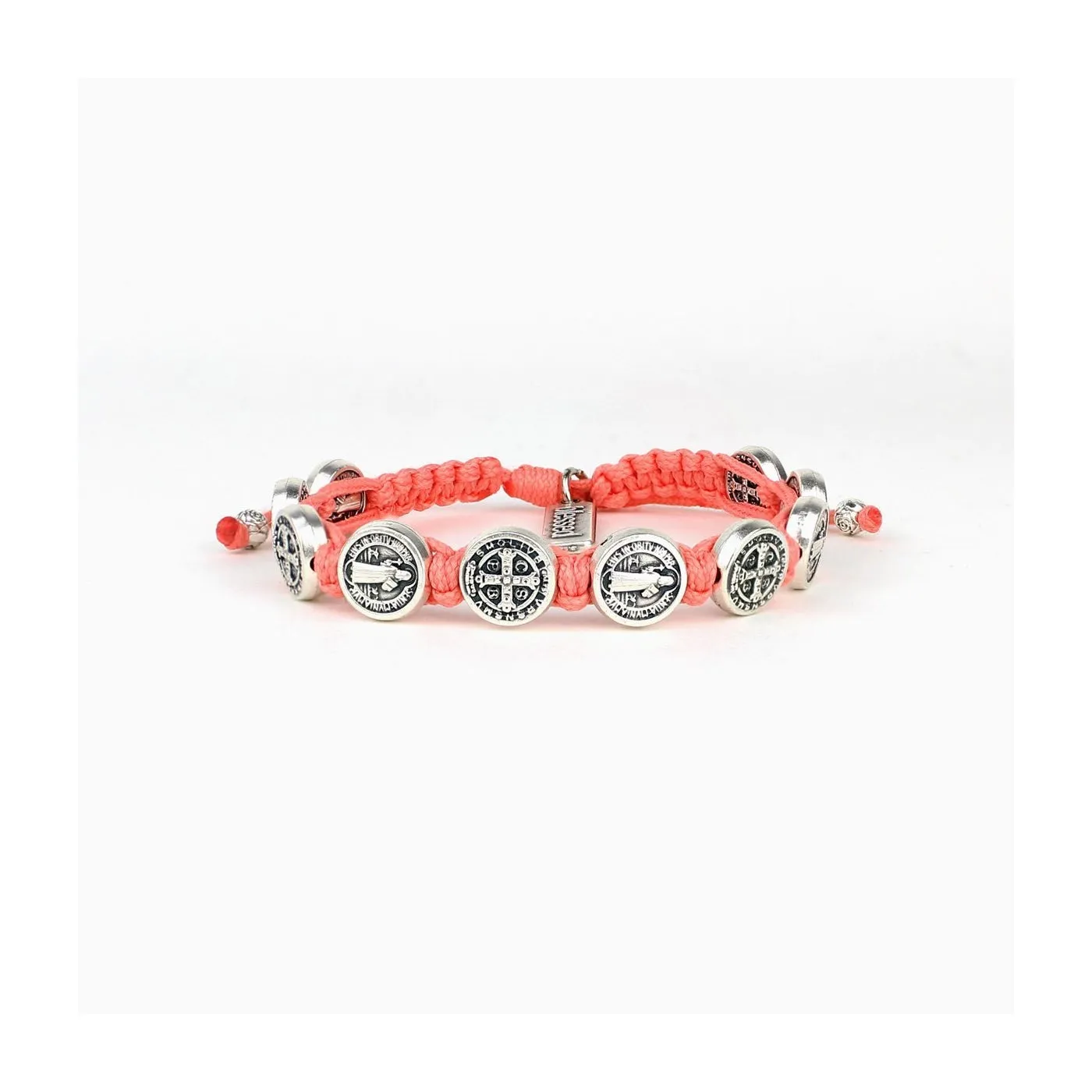 Benedictine Blessing Bracelet - Silver/Peach