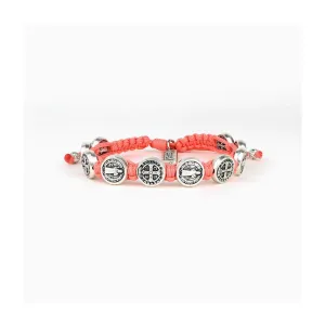 Benedictine Blessing Bracelet - Silver/Peach