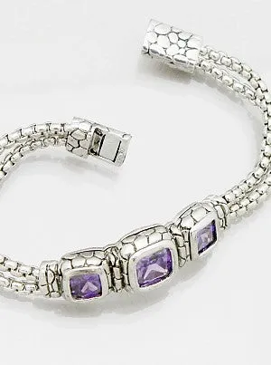 Berkely Triple Crystal Mesh Bracelet