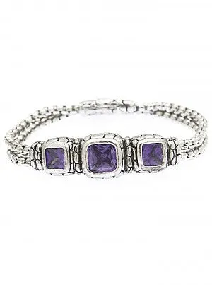 Berkely Triple Crystal Mesh Bracelet