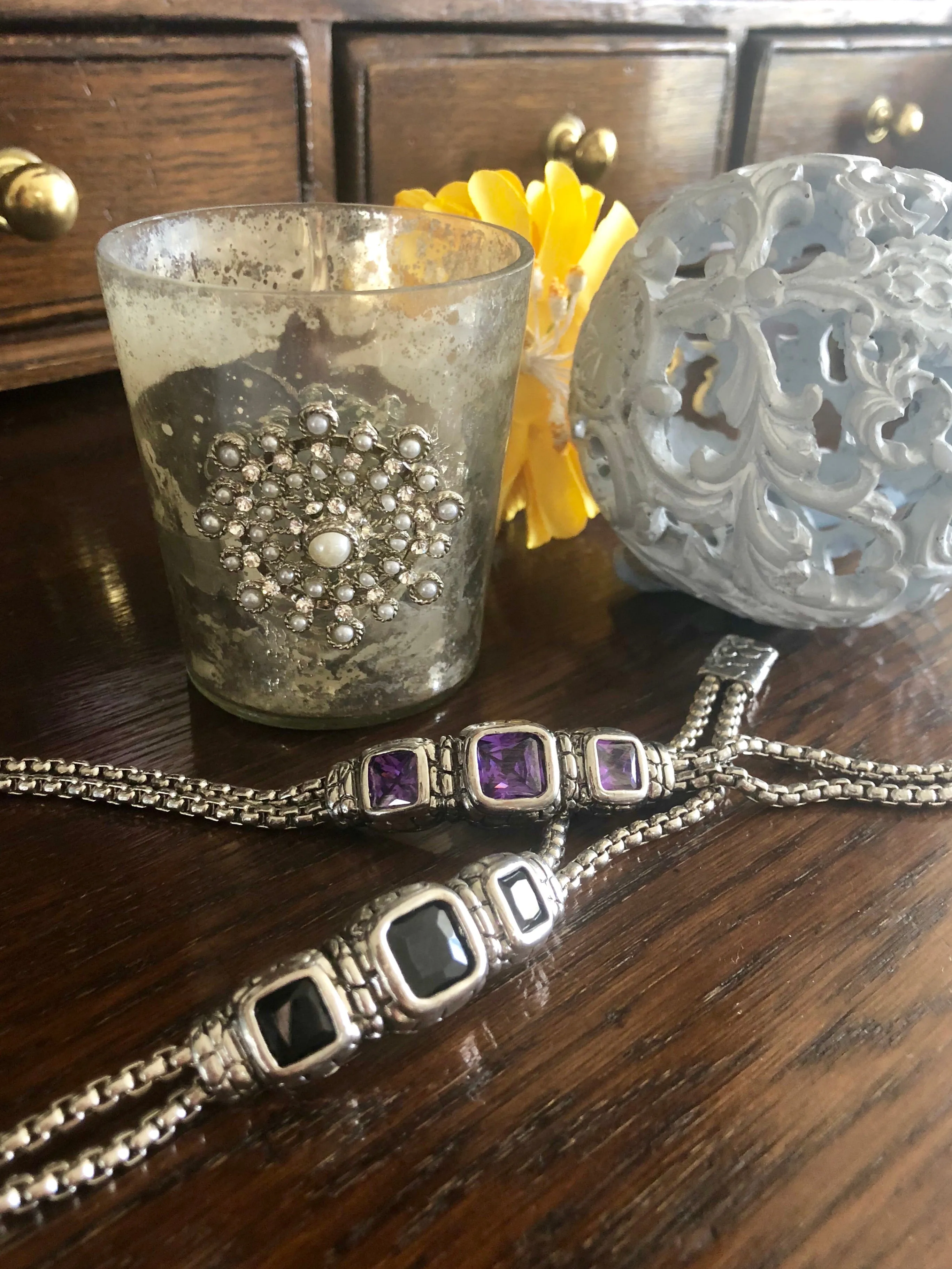 Berkely Triple Crystal Mesh Bracelet