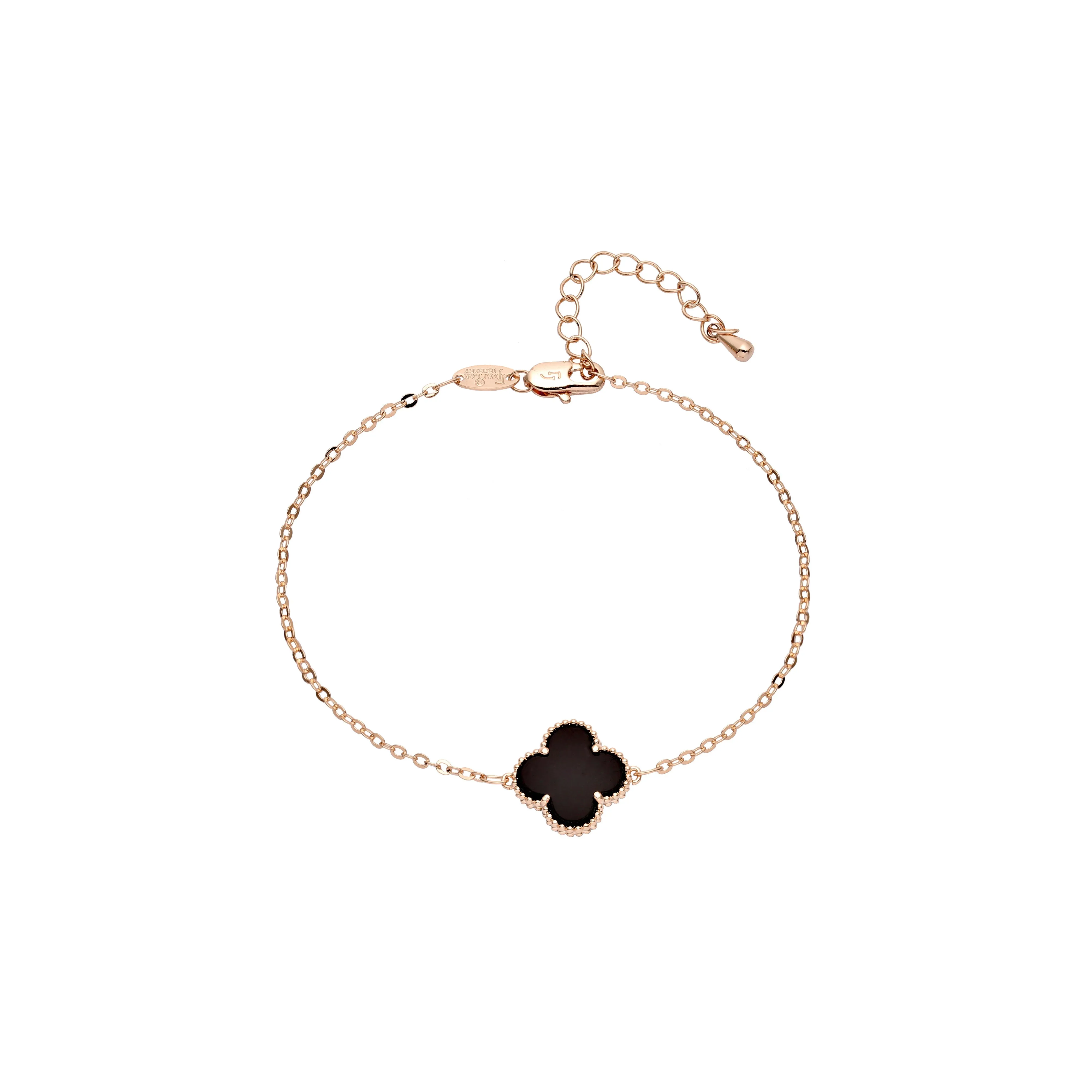 Black clover bracelets plated in 14K Gold, 18K Gold colors