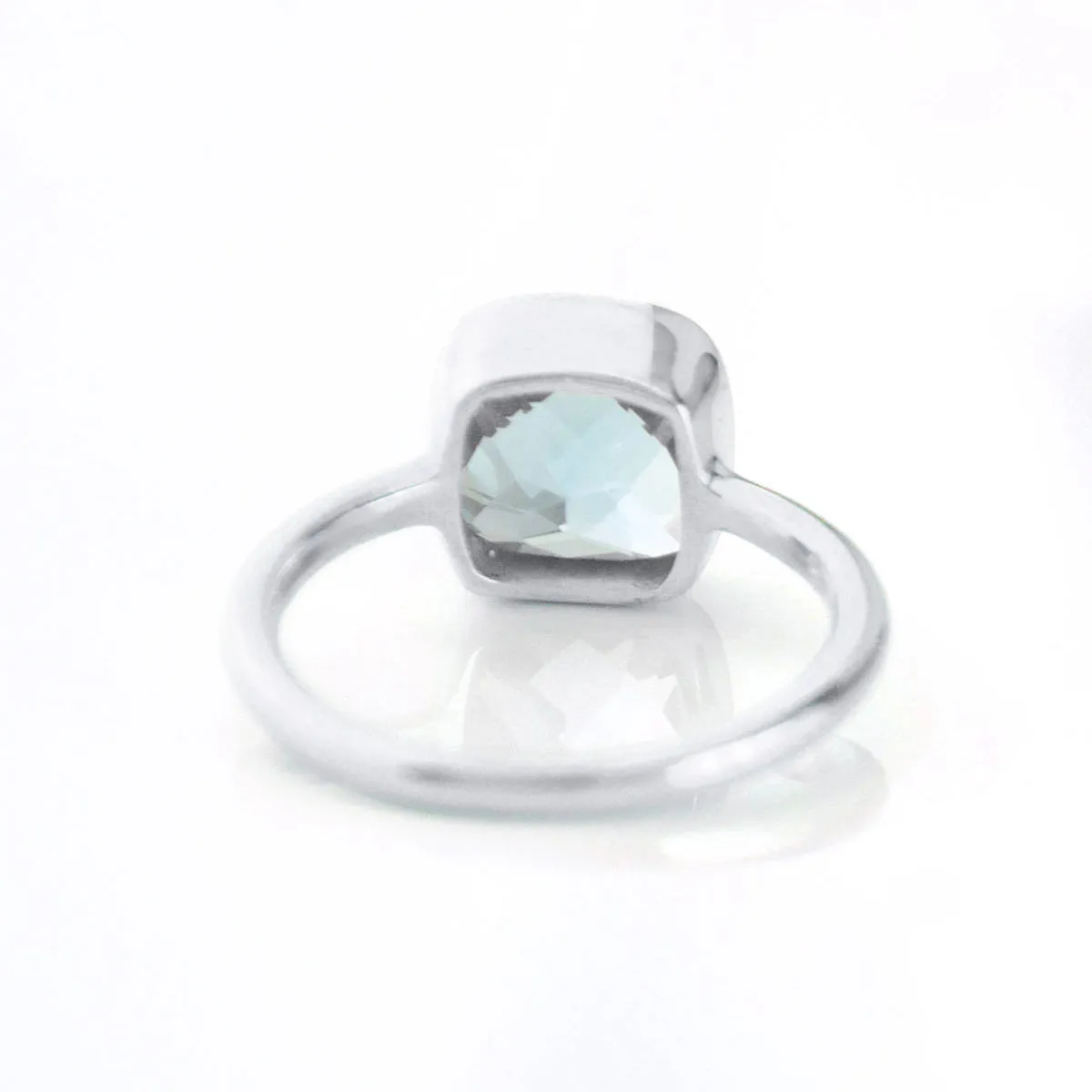 Blue Topaz Cushion Ring: December Birthstone