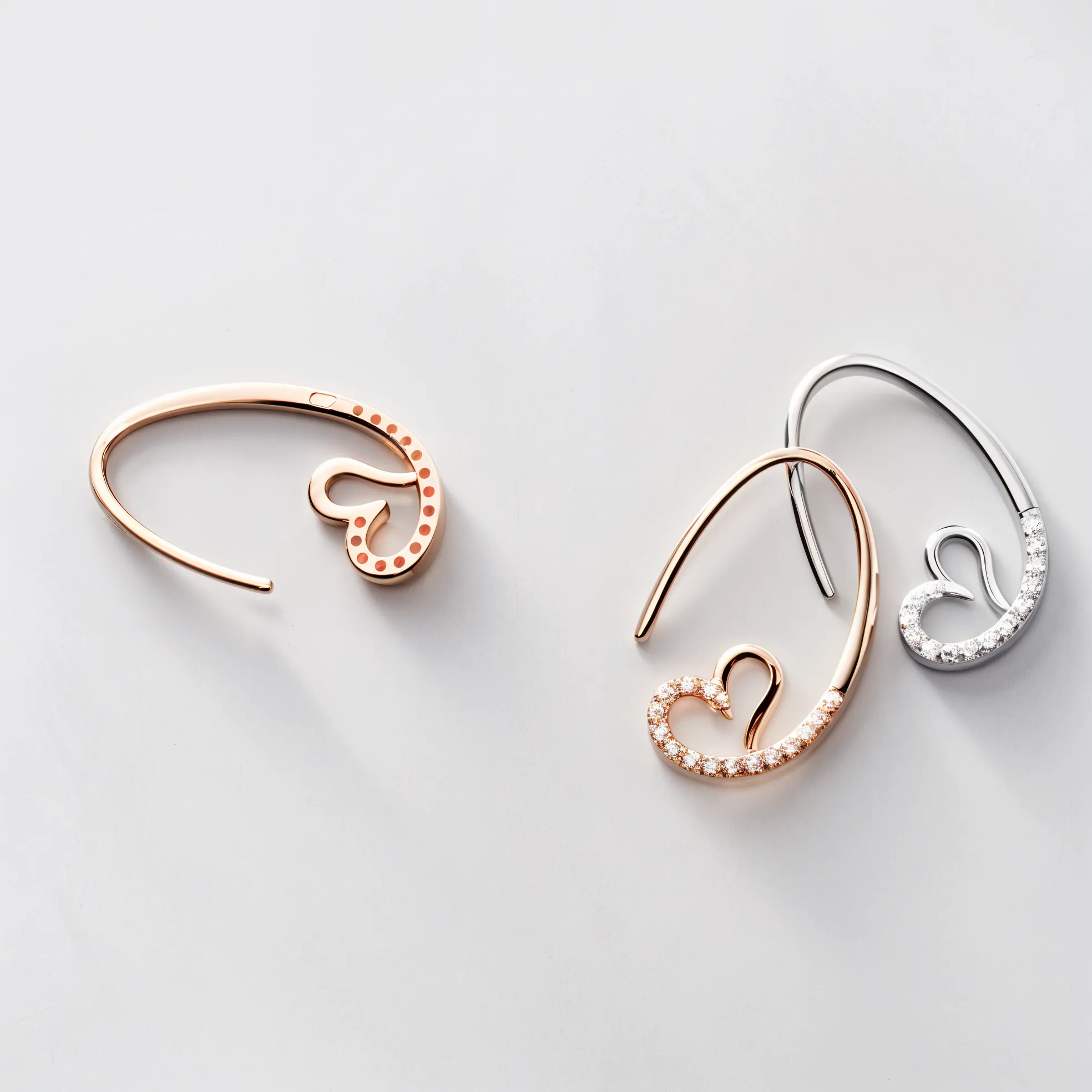 Boomerang Heart Minimal Earrings