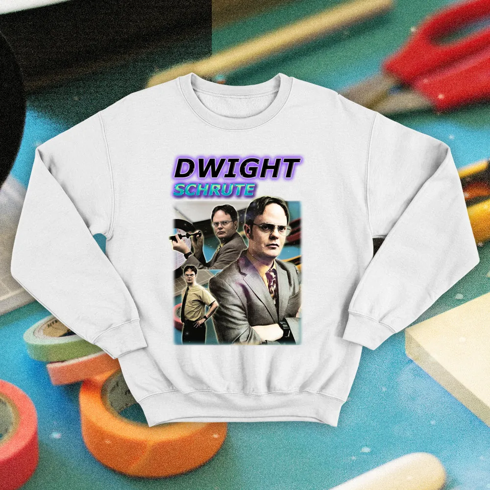 BOOTLEG DWIGHT SCHRUTE JUMPER: WHITE