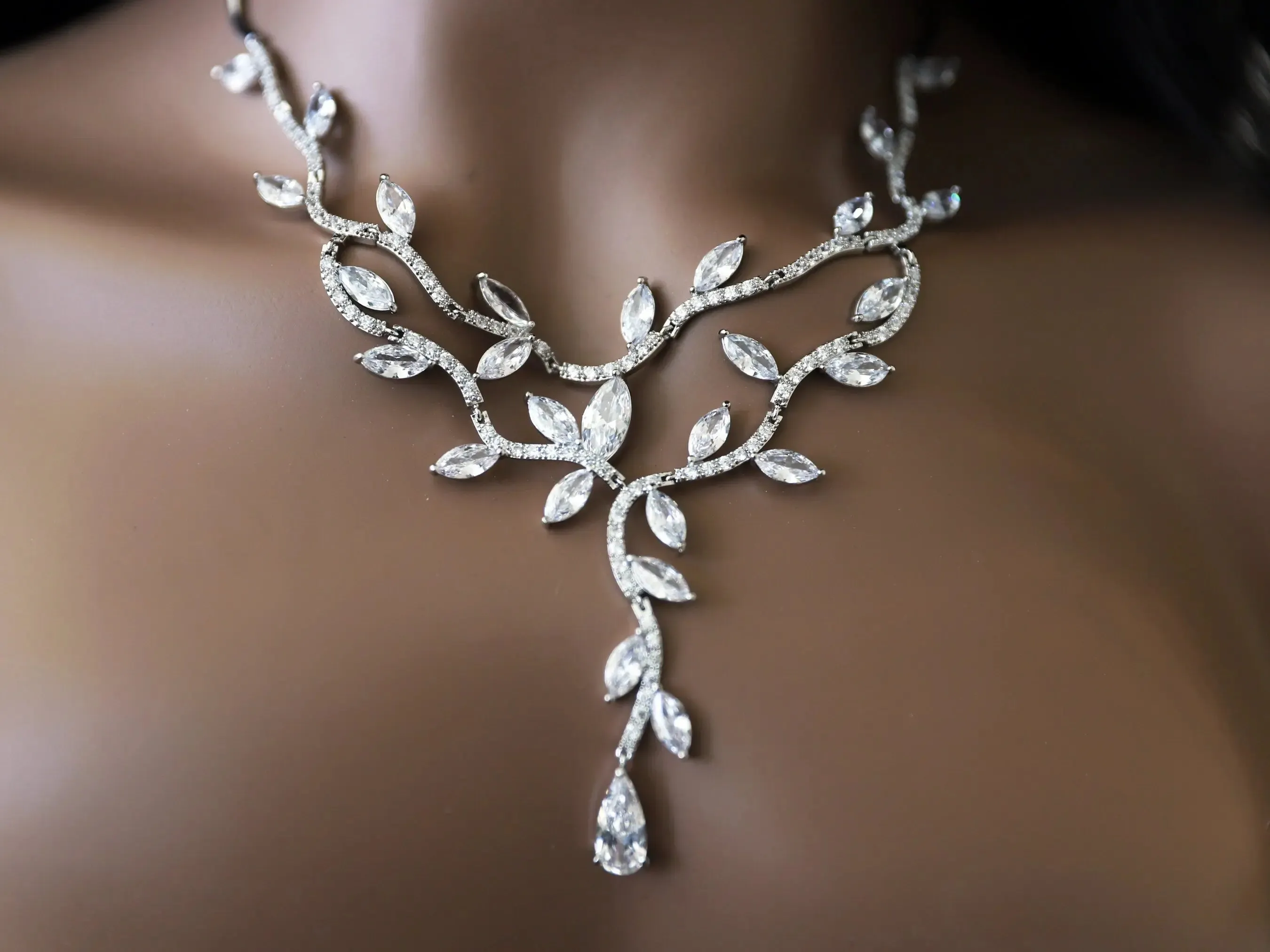 Bridal Jewelry Set For Bride - Silver