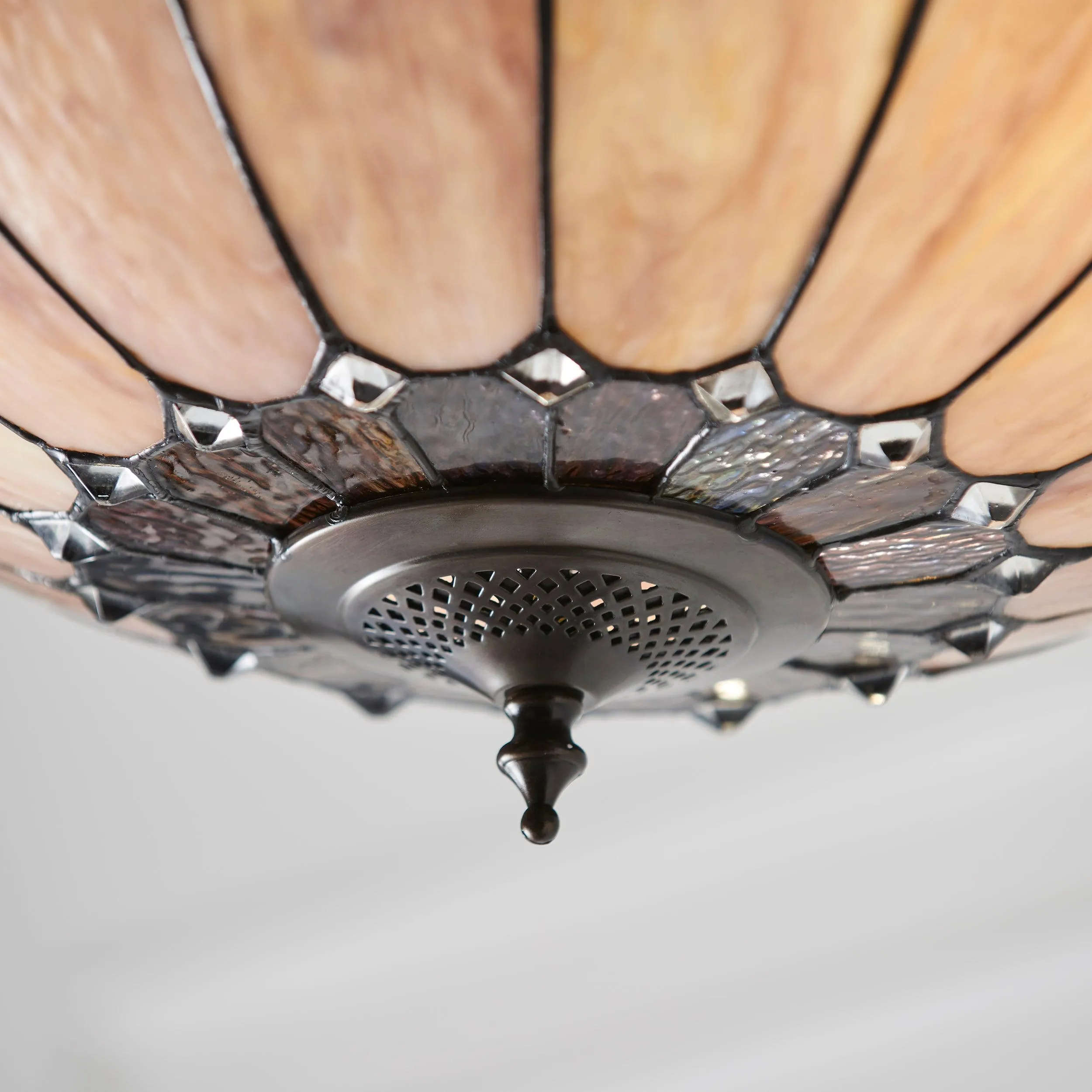 Brooklyn Medium Inverted Tiffany Ceiling Light