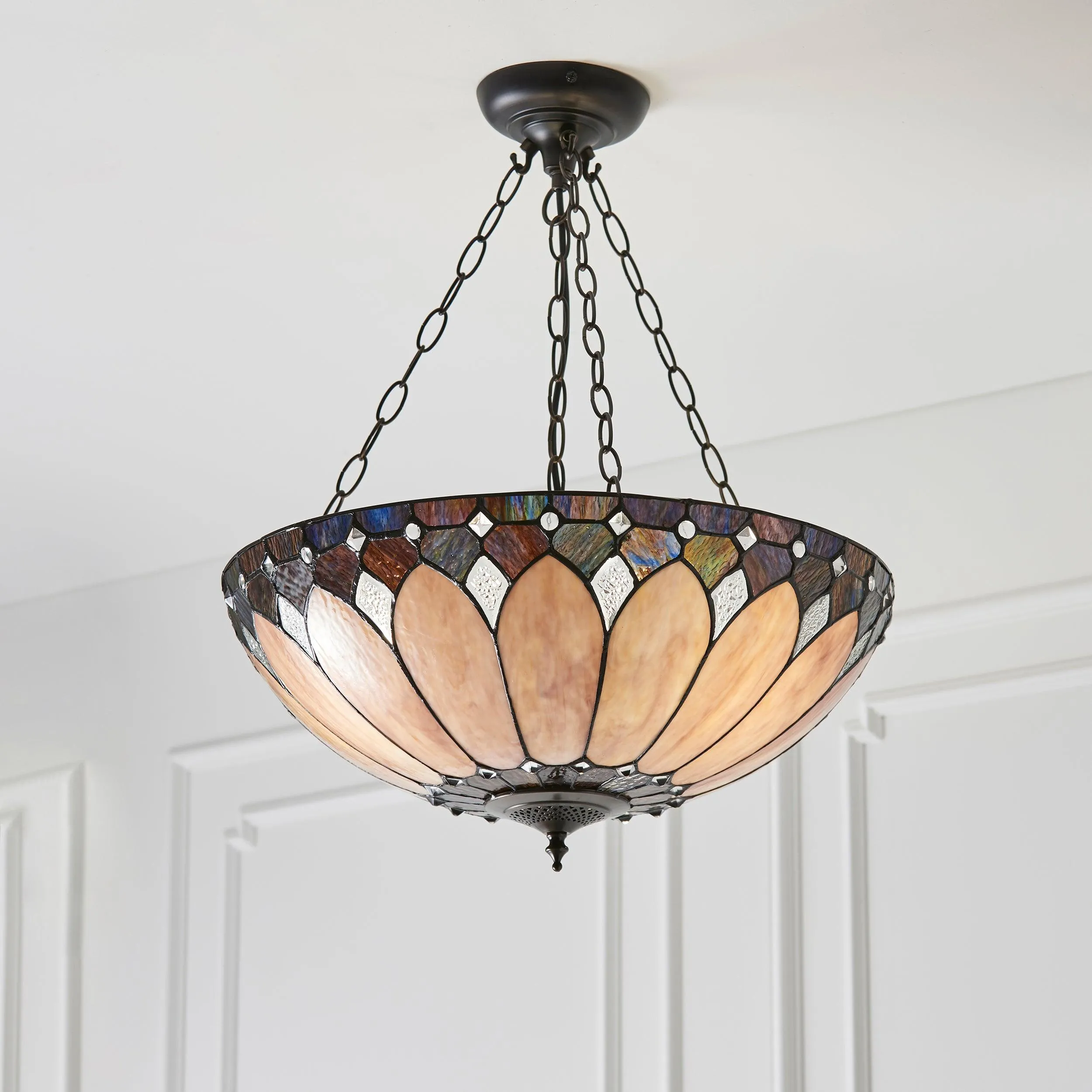 Brooklyn Medium Inverted Tiffany Ceiling Light