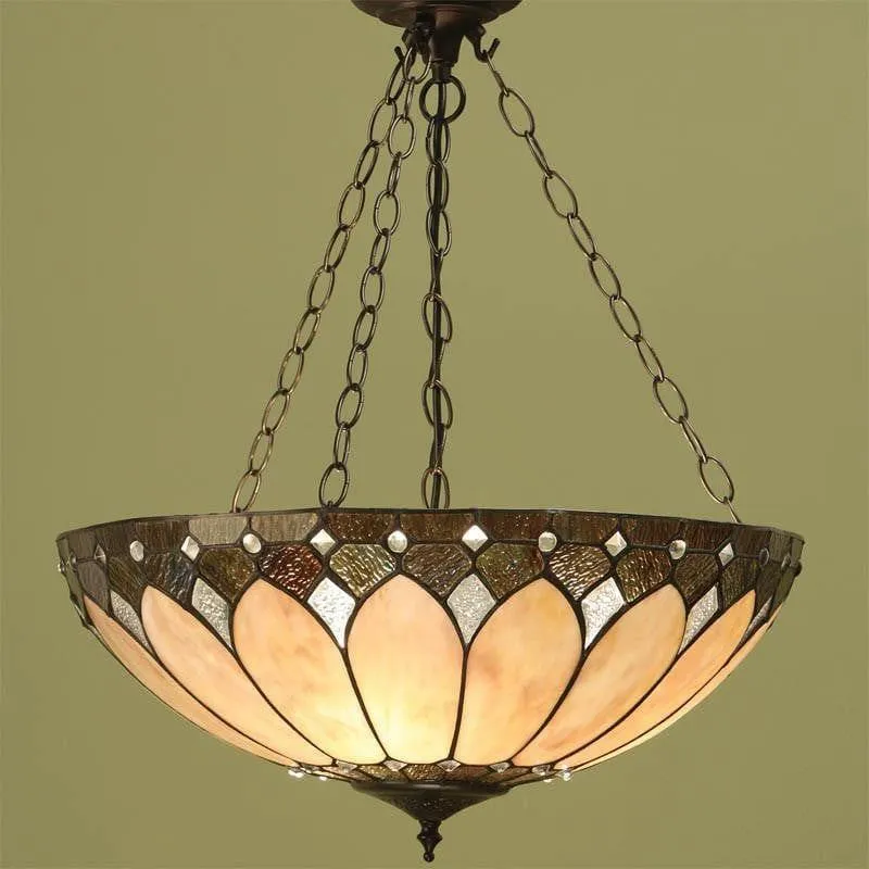 Brooklyn Medium Inverted Tiffany Ceiling Light